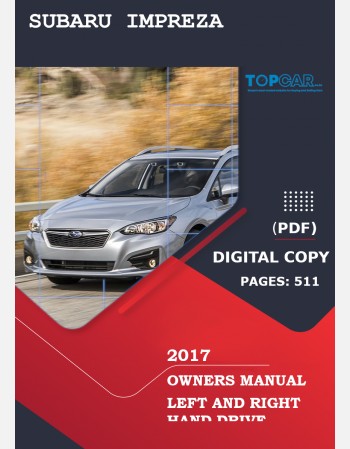 subaru impreza 2017 owners manual in english rhd lhd